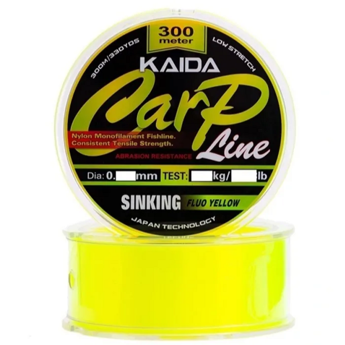Леска Kaida CARP LINE Sinking 300м Fluo Yellow